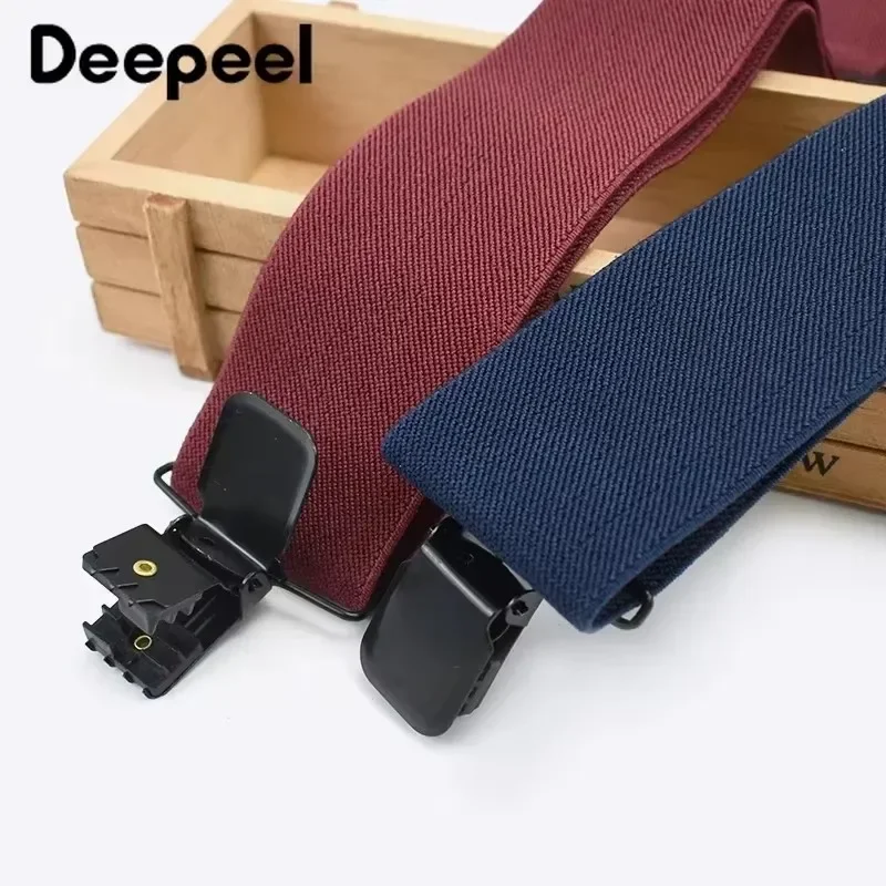 Мужские подтяжки Deepeel 5*120 см 4 зажима пряжки X-типа застежка-крючок регулируемый