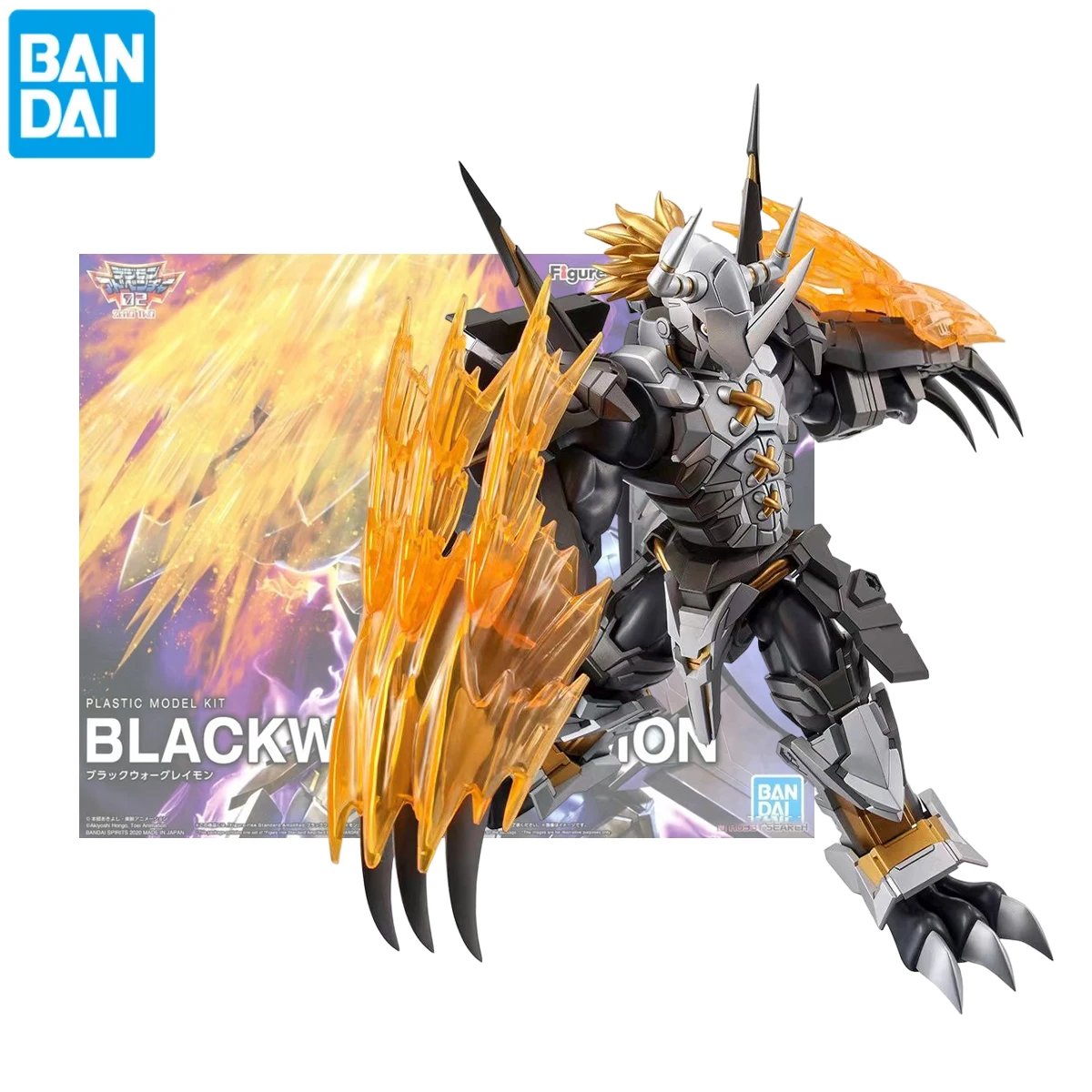 

BANDAI Digimon Adventure Original In Stock FRS Figure Rise Black War Greymon Assembly Action Figures Anime Figurine Toys