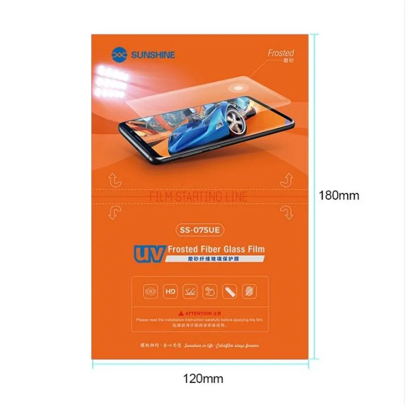 SUNSHINE 25pcs UV Film Gaming Matte Glass Movies for SS 890C Pro Max Mobilephone Screen Protector Cutting Machine With UV Lamp
