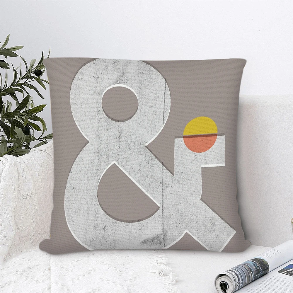 

Ampersand Pattern Pillow Cover Decorative Pillows for Sofa Bedroom Pillow Cases Home Decor Cushion Covers 45*45cm