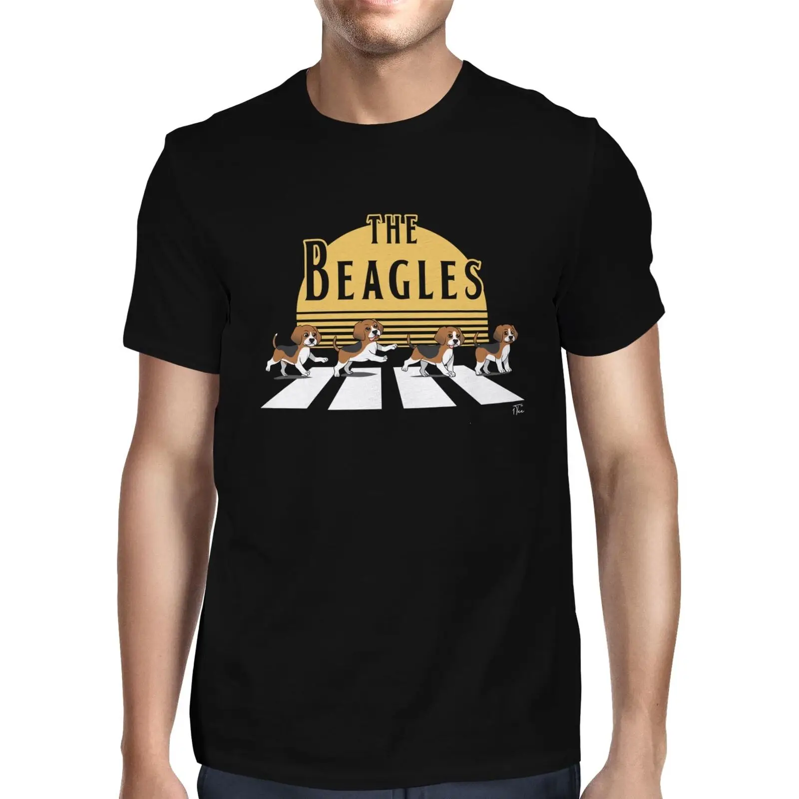 

Мужская футболка 1Tee The Beagles, Abbey Road Spoof