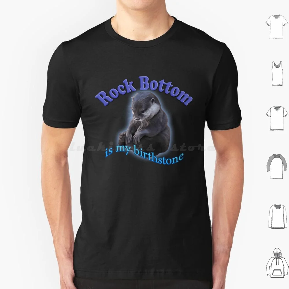 Футболка с надписью Rock Bottom Is My Birthday Stone Astrology Meme мужская женская детская 6xl