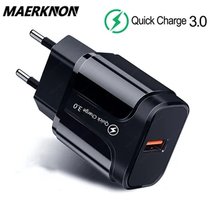 3A Quick Charge 3.0 USB Charger For iPhone 13 Pro EU Wall Mobile Phone Charger Adapter QC3.0 Fast Ch