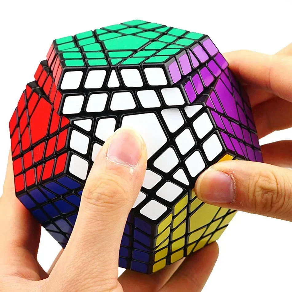 [Socube]Sengso 5x5 Megaminx Gigaminx Magic Cube Black Base Mega Professional Cubo Magico Learning Развивающие игрушки