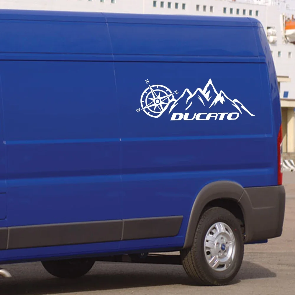 Фото Автомобильная наклейка Van Camper, графический горный компас, декор, наклейка, автоаксессуары, украшение для Fiat Ducato 244 250 230 X250 Maxi №2