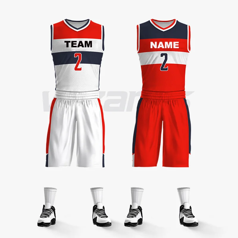 2023 New Style Men Youth Basketball Clothing Customized Quick Drying Breathable University Team Shirt Set Sleeveless Top