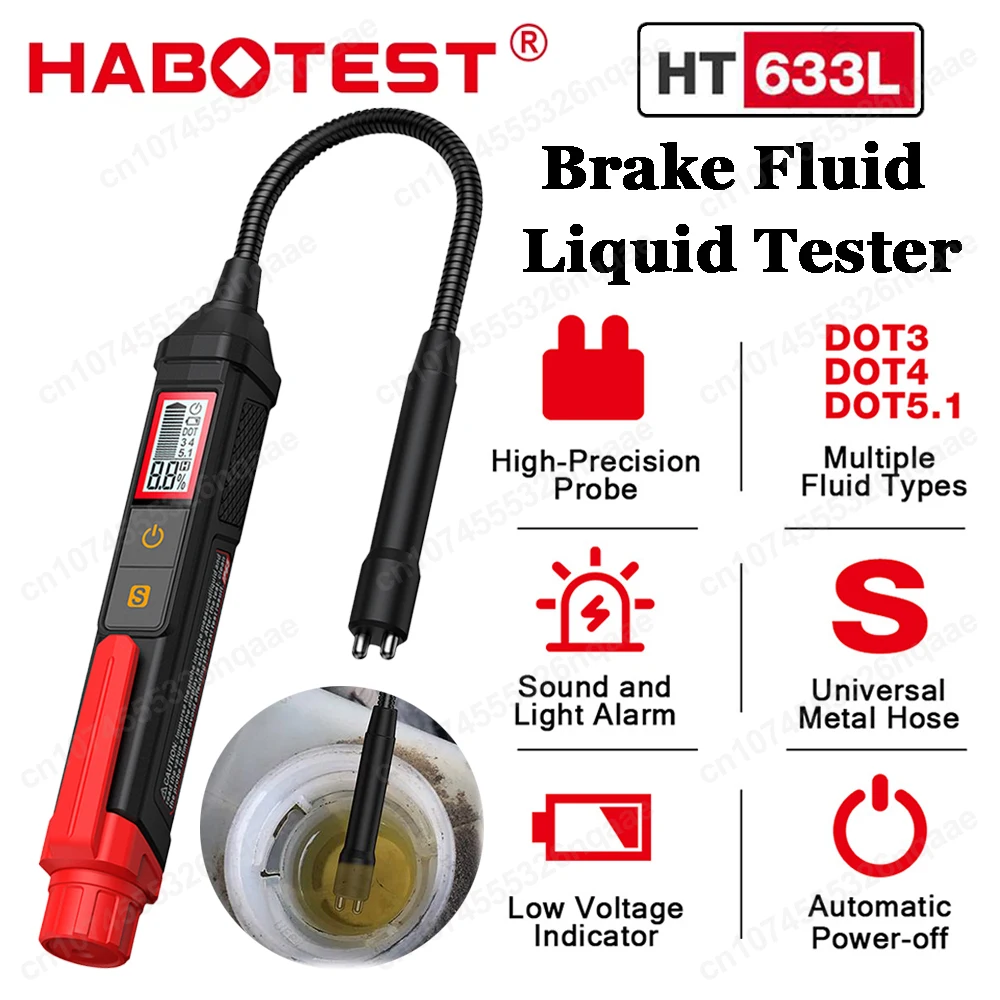 HABOTEST HT663L Автомобильный Тестер Тормозной Жидкости Для DOT3 DOT4 DOT5.1 Диагностический