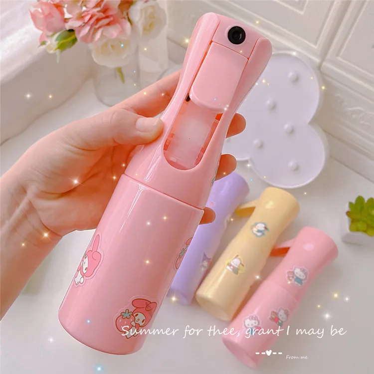 

200 мл кавайная Sanrios Cinnamonroll Kuromi My Melody мультяшная увлажняющая косметика высокого давления бутылка с непрерывным распылением спиртовая банка