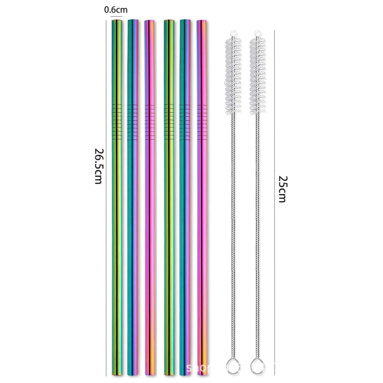 Соломинка из нержавеющей стали 304 265 мм для чашки Стэнли 30 унций цвет серебра