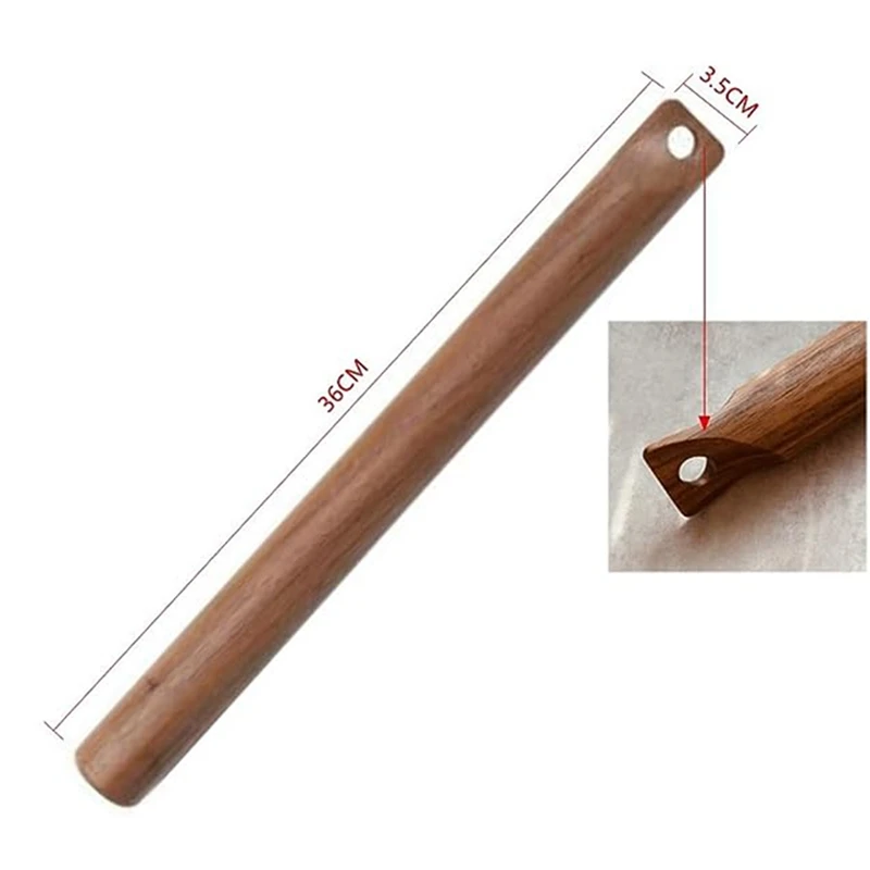 Скалка из черного ореха перфорированные палочки для выпечки клецков цельного