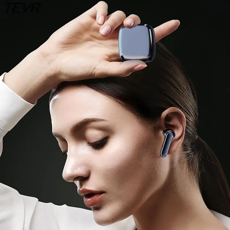TEVR Bluetooth Headphone Noise Cancelling Box LED Display Headphone Charging Sports Waterproof 9D Stereo Wireless Headphones