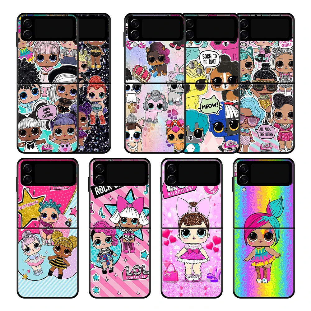 

LOL Surprise Cartoon Phone Case Cover for Samsung Galaxy Z Flip3 Flip 5G Zflip Galaxyzflip3 Zflip3 Full Official Capinha