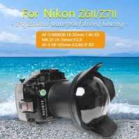 seafrogs130fit40m waterproof professional diving camera housing with dome port for nikon z7iiz6ii surfing swimming diving case