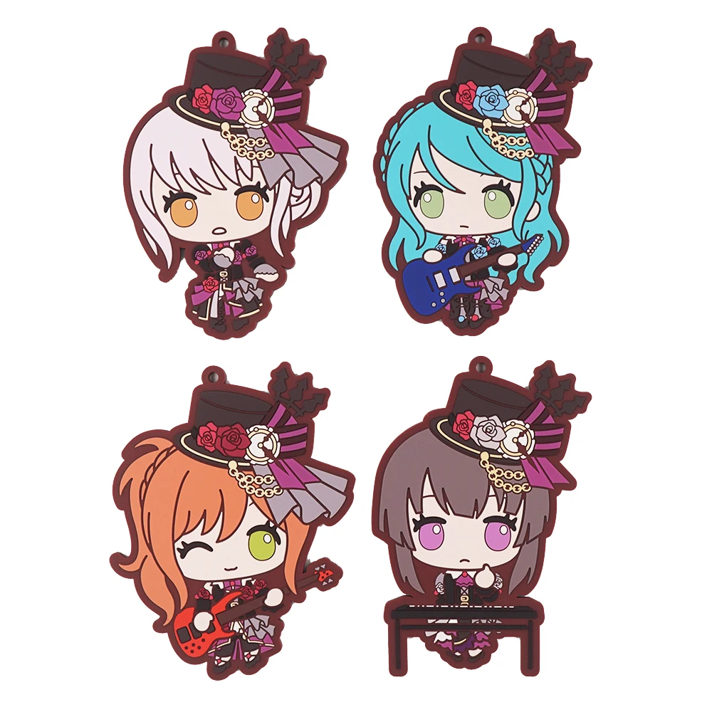 Взгляд! Roselia игровой аниме Imai Lisa Hikawa Sayo Minato Yukina Большой 9 см резиновый брелок |