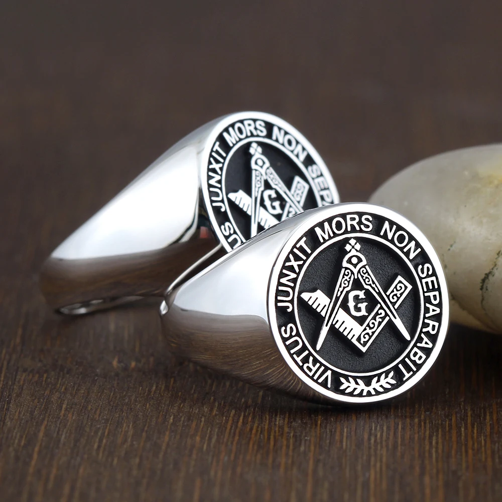 Фото Кольцо из стерлингового серебра Scottish Rite Freemasonry Virtus Junxit Mors Non Separabit №4