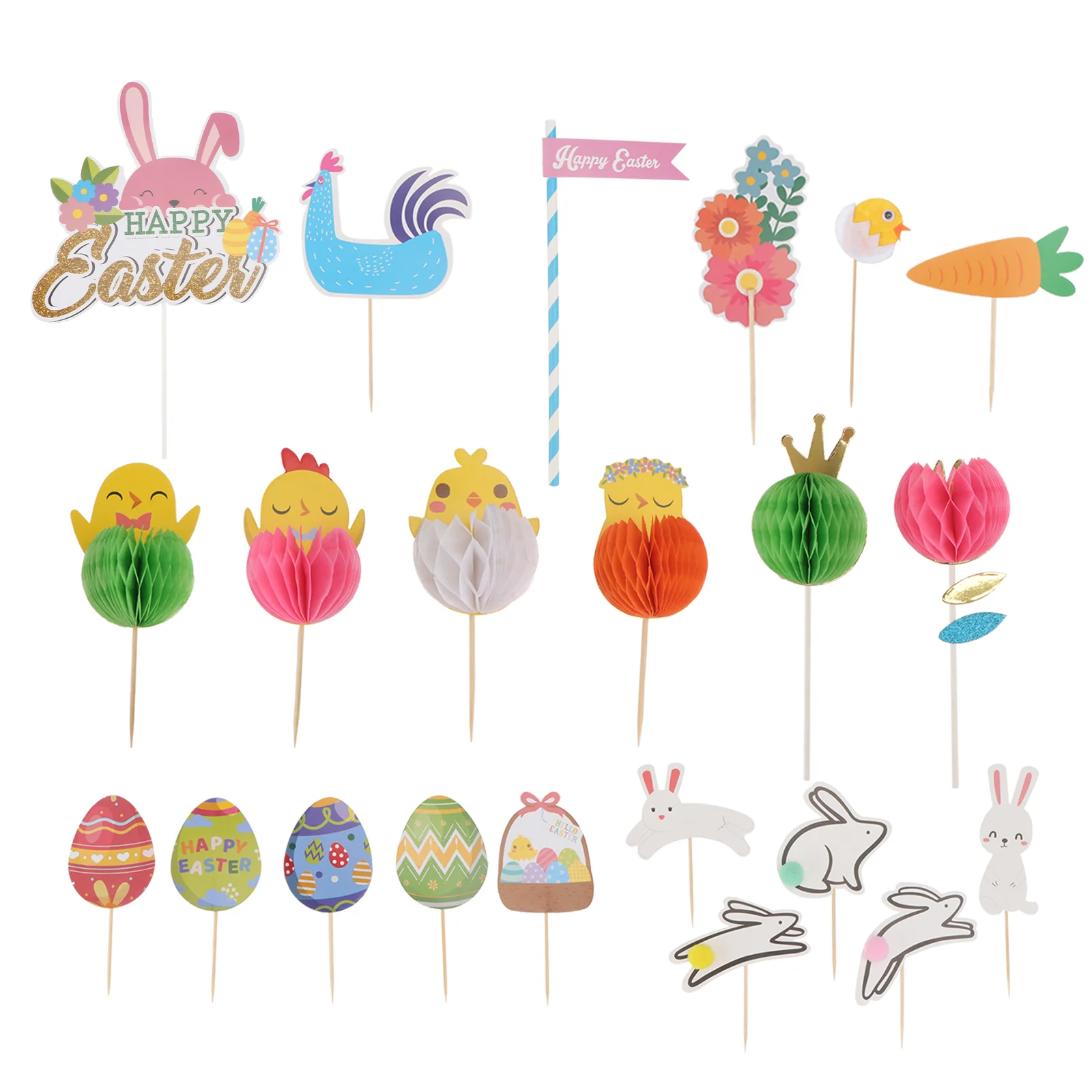 

1 Set Easter Cake Topper Adorable Cake Topper Easter Party Cake Decor(Random Style)