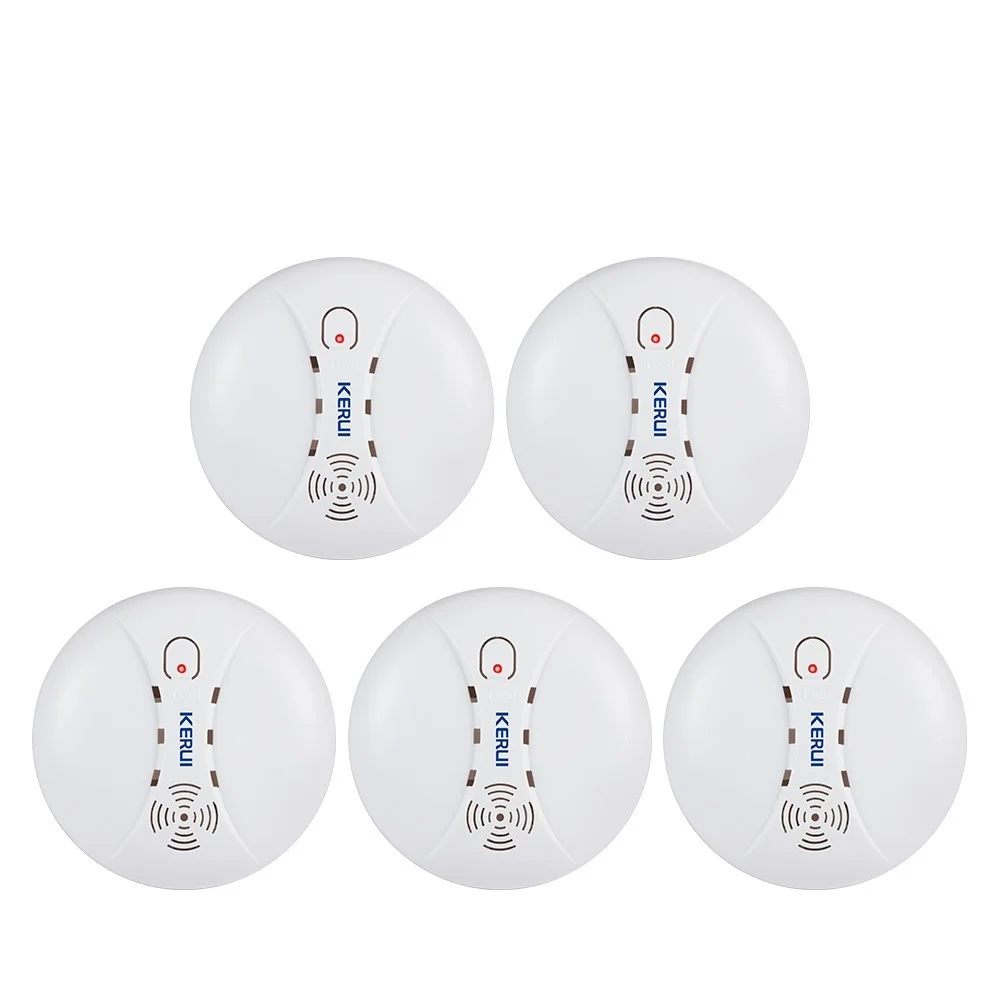 

... 5/10pcs 433MHZ Wireless Home Fire Smoke Sensor Detector Security Work With GSM Wifi Alarm System