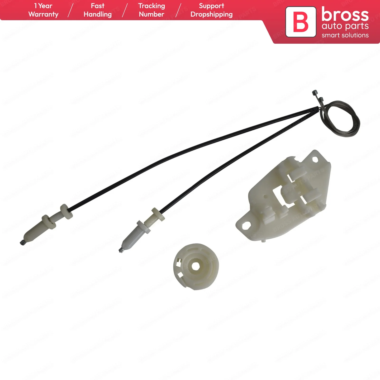 

Bross Auto Parts BWR5244 Window Regulator Repair Set Front Right 824024A000 for Hyundai H-1 Starex MK1 Made in Turkey