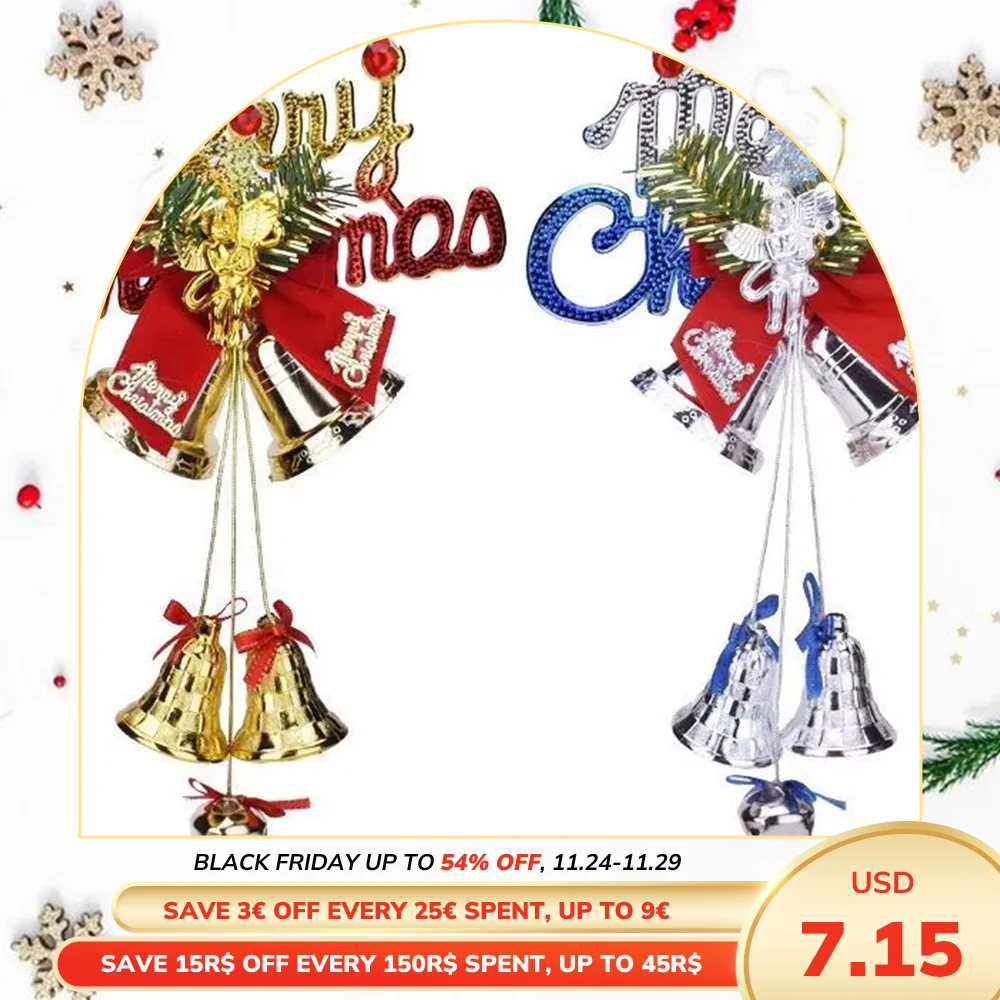 

1pcs 20*28cm Decorations Pendant Christmas Decoration Pendant Santa Bell Gift Ornament