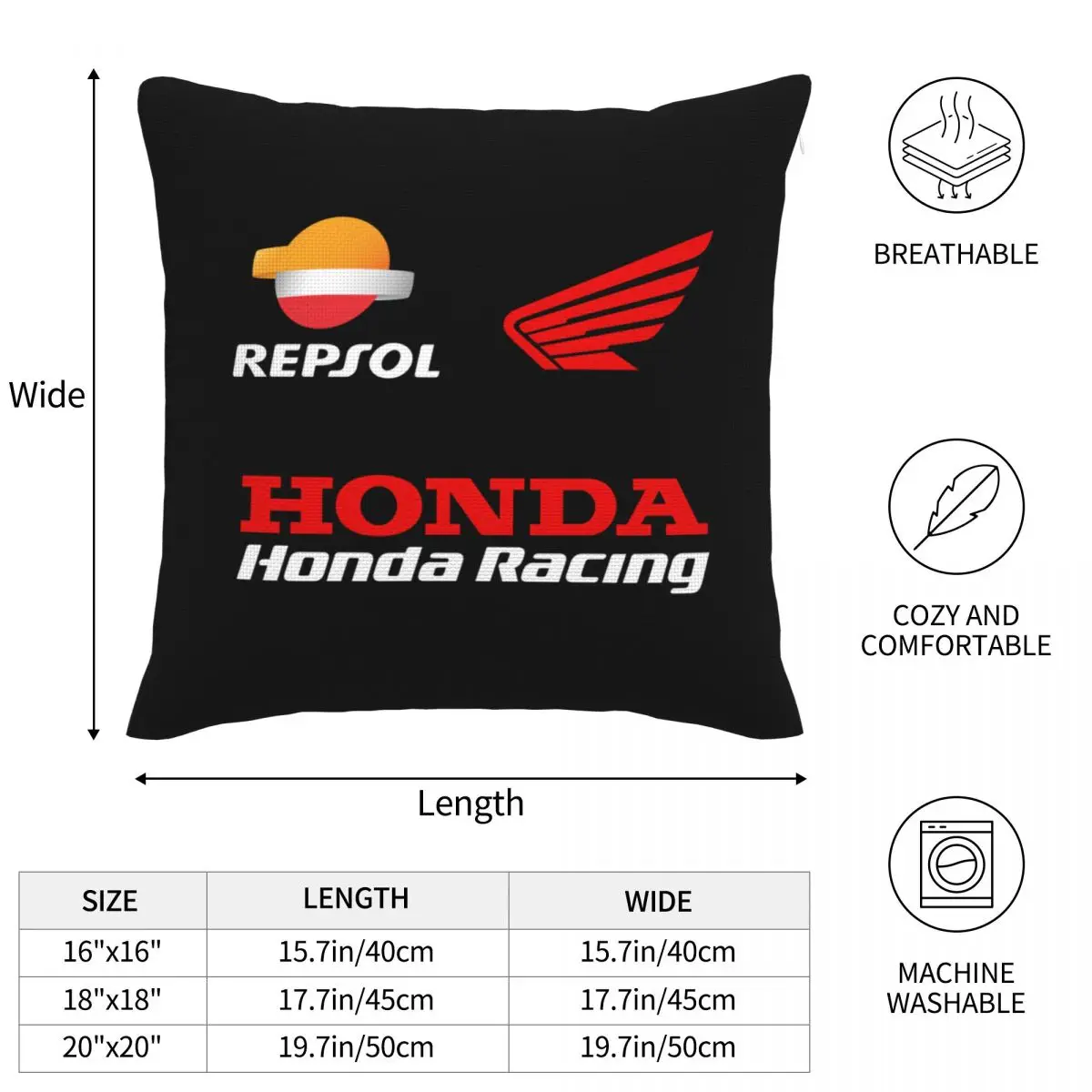 Веселая Honda Repsol гоночная команда мотоцикл моторад Спортивная льняная наволочка