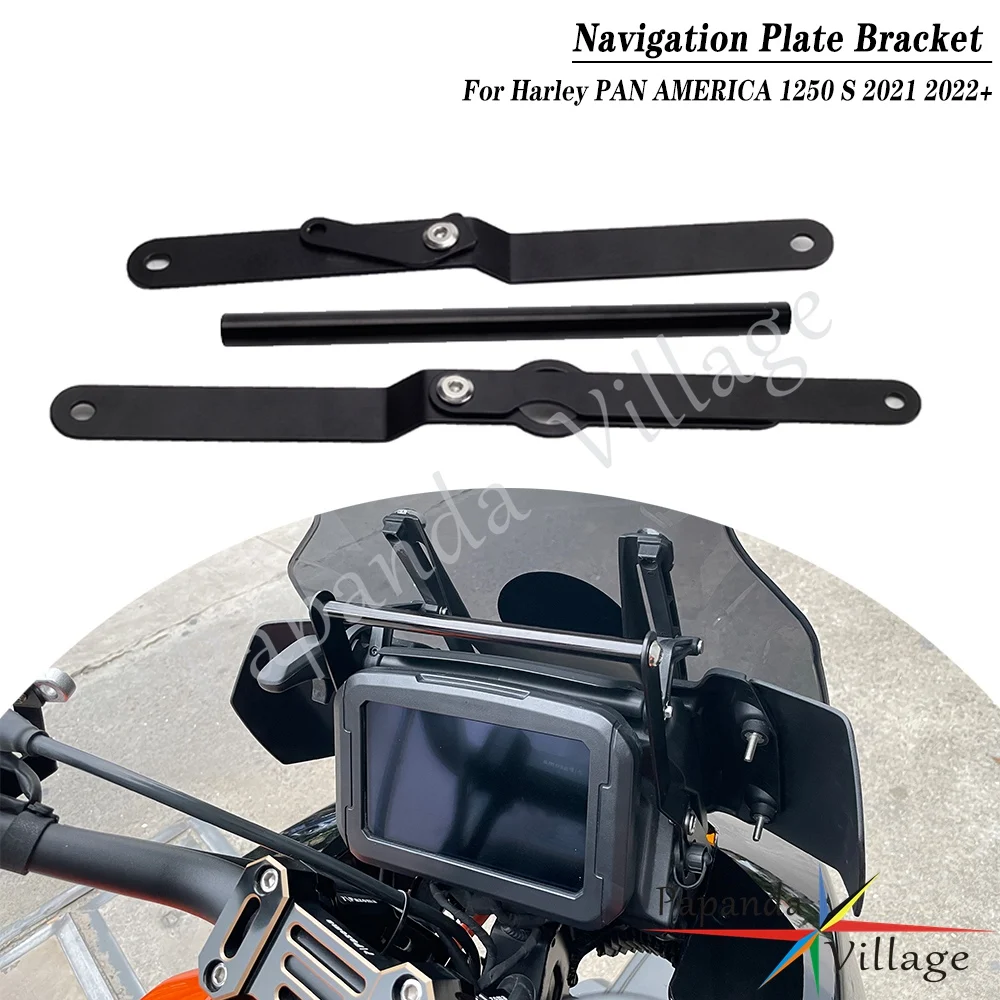 

Motorbike Cell Phone Holder For Harley PAN AMERICA 1250 S 2021 2022+ Motorcycle 12mm&22mm 7/8 Inch Iron Navigation Plate Bracket