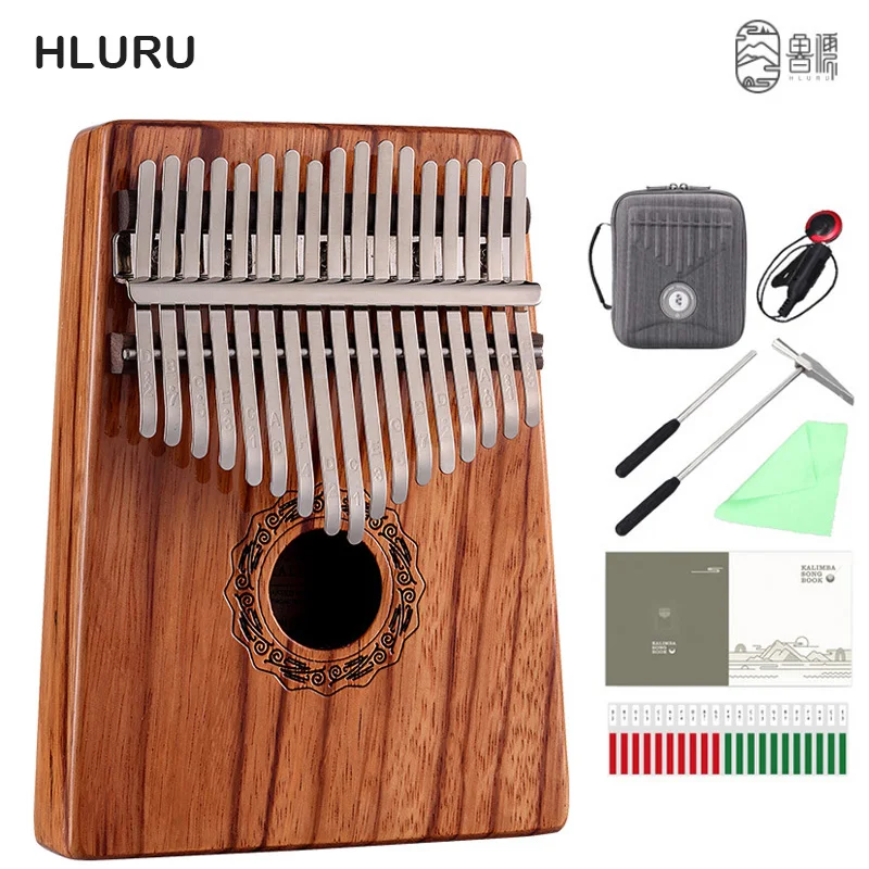 

HLURU Professional Kalimba 17/21 Keys Professional Thumb Piano All Solid Wood Veneer Rosewood Kalimba Keyboard Instrument