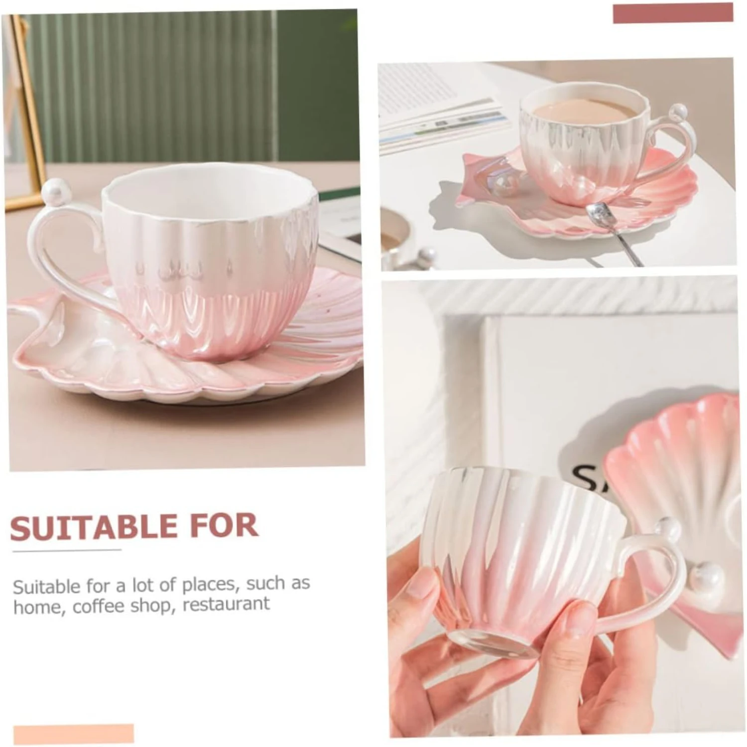 стильный элегантный и роскошный набор чайных чашек с красивым цветочным узором