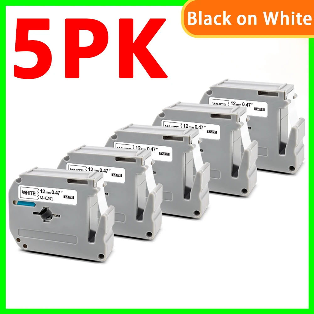

5PK, совместимые с MK231, MK221 этикетки для родительских звезд, МК 231, 631, для Brother P Touch MK-231 85, этикетки