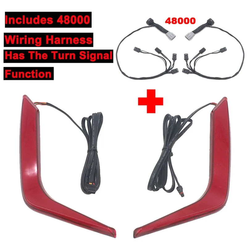 

Motorcycle LED Rear Saddlebag Accents Lights Red ABS Motorcycle Accessories For Honda Goldwing GL 1800 F6B 2018-UP