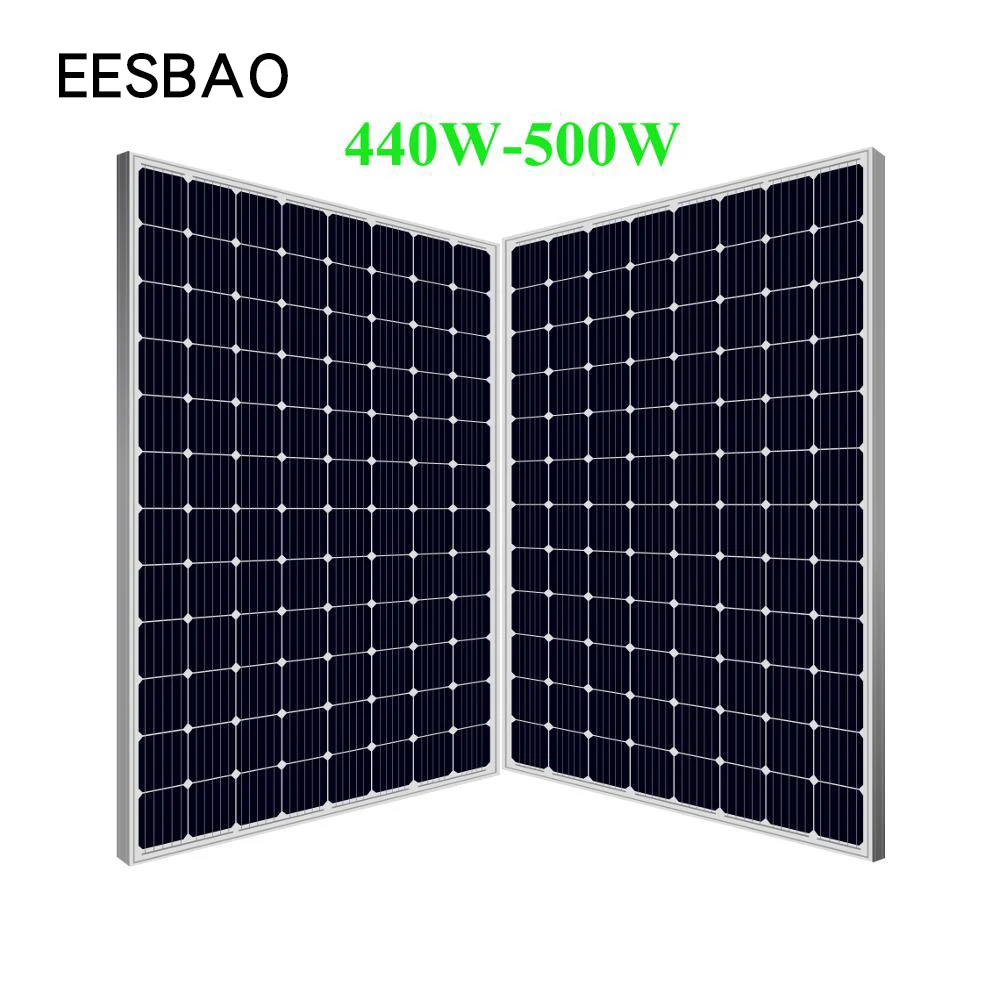 

New Hot Selling 480W Complete Solar System Panel Single Crystal 500W 24V Efficient Photovoltaic Module Panel for Household Use