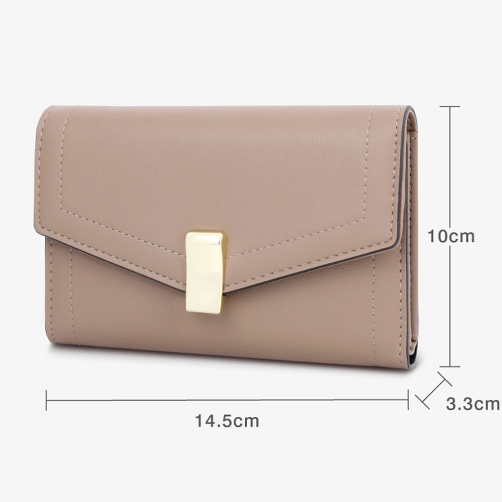 Stylish Pure-Color Clutchs With Envelope Metal Buckle Wear-Resistant Ultra-thin Coin Purse For Women Girls Geldbeutel Herren