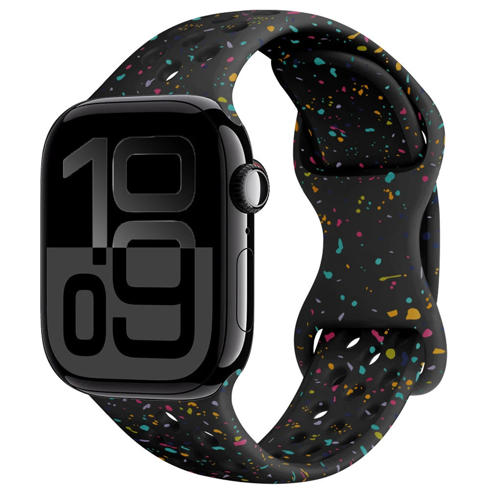 Фото Силиконовый ремешок Flash для Apple Watch 10 9 8 7 46 мм 45 мм 42 мм 41 мм Ultra 2 49 мм Браслет iWatch 6 5 4 SE 44 мм 40 мм Ремень №2