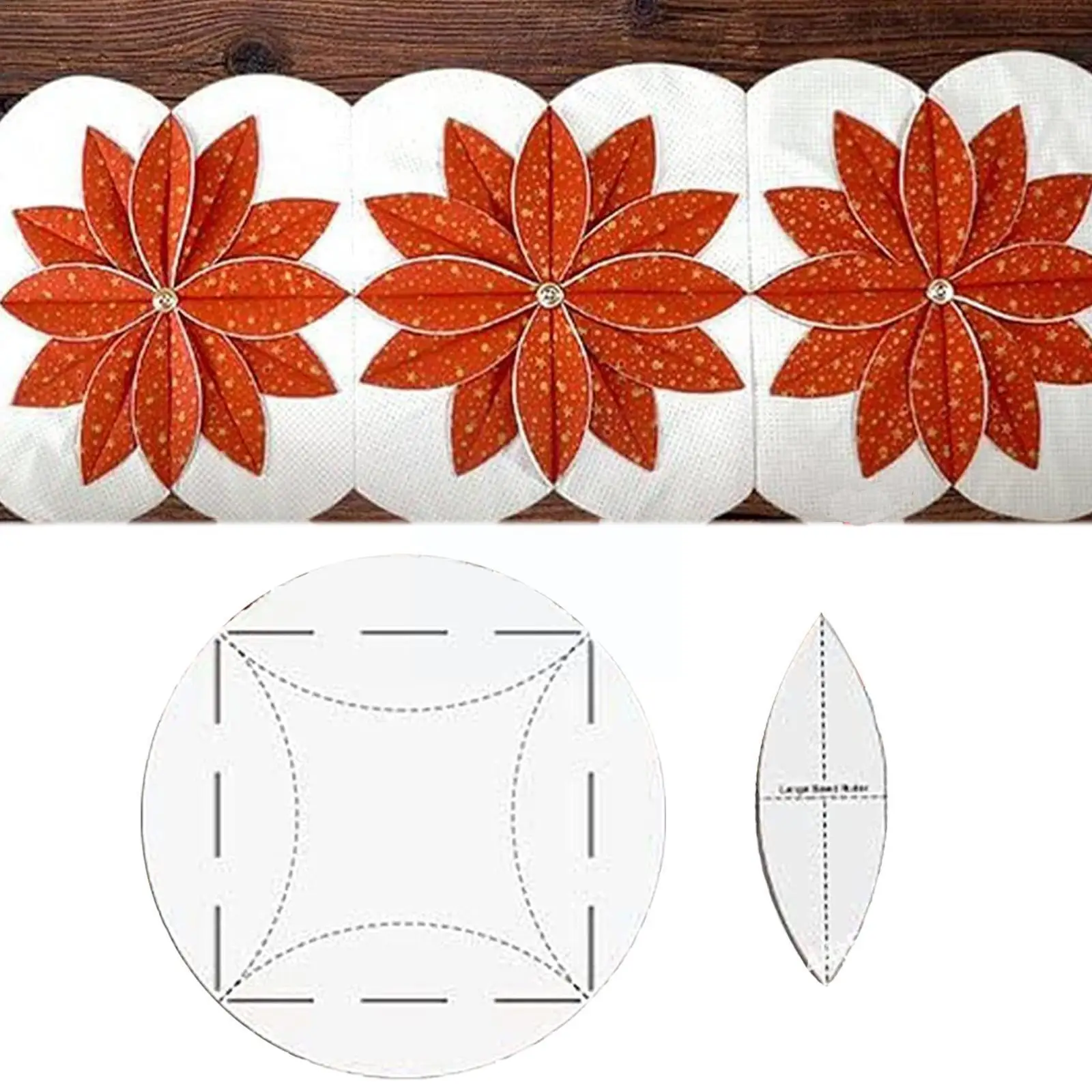 

Лоскутный шаблон акриловый складной трафарет 2 размера Подушка линейка шитье шаблон Diy ручная резка для композитных стеганых цветов Cu N5d0