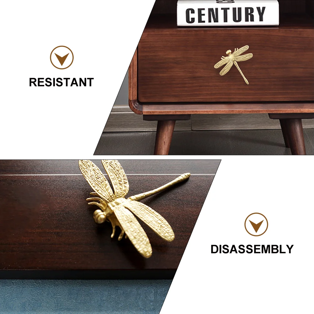 Ручки для шкафов и ящиков с стрекозой уникальные декоративные двери комода