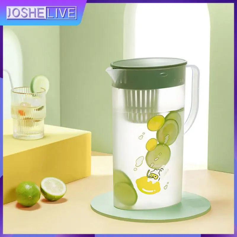 

Cold Water Pitcher Kettle Portable Transparent 1l/2l Water Bottle Summer Refrigerator Large Capacity Pitchers Teapot Water Pot