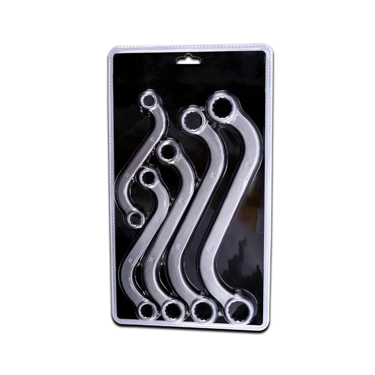 В комплект входят 5 гаечных ключей S-типа 10-11 мм 12-13 14-15 16-17 и 18-19 мм.