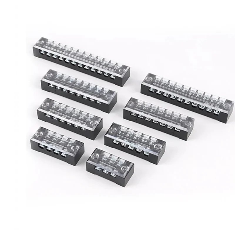 

TB Terminal Box Wire Row 15A 25A 45A Wire Connector Fixed Terminal Block 3 4 5 6 8 10 12 Positions Terminal Strip