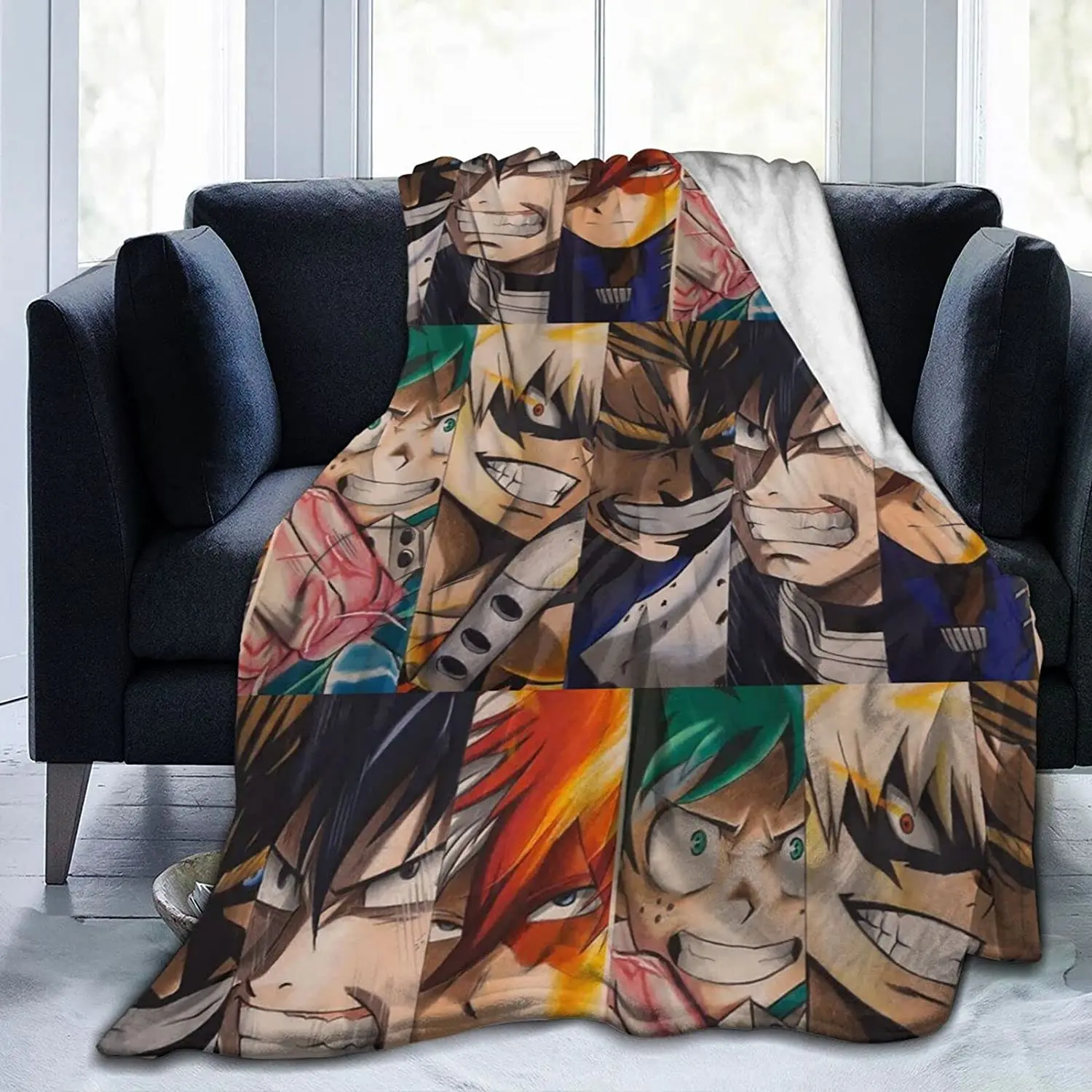 

Puzzle Wallpaper Soft Flannel Blanket Lightweight Fleece Blanket Air Conditioner is Suitable for Bedroom Living Room Sofa
