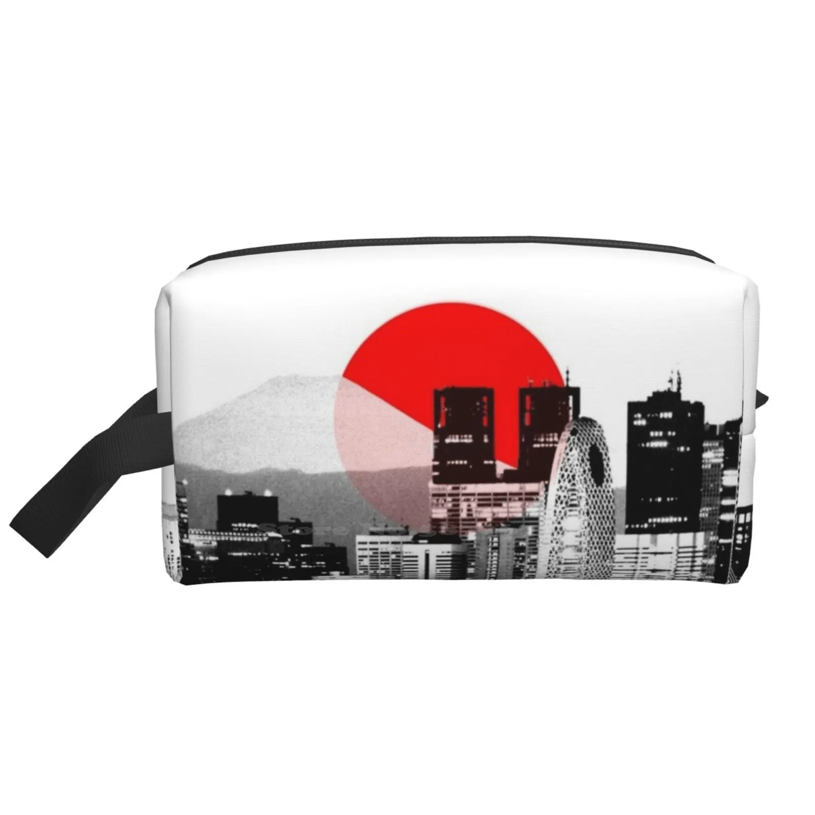 

Japan Tokyo Shinjuku Cosmetic Bag Travel Storge Bags Large Size Japan Japanese Kyoto Tokyo Shrine Temple Origami Karate