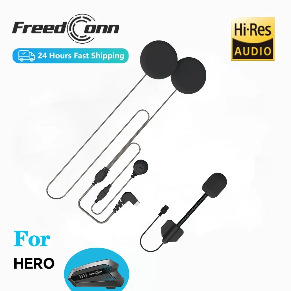 Фото Freedconn D7HERO Hi-RES Bluetooth-гарнитура для мотоциклетного шлема с микрофоном и функцией интеркома, аксессуары для Hero №1