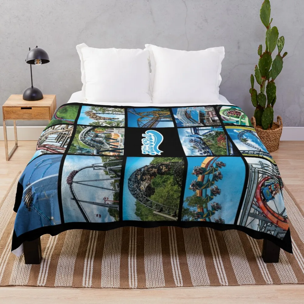 

This is How I Roll Roller Coaster Collage Throw Blanket Hairy Blankets Summer Blanket Decorative Sofa Blankets