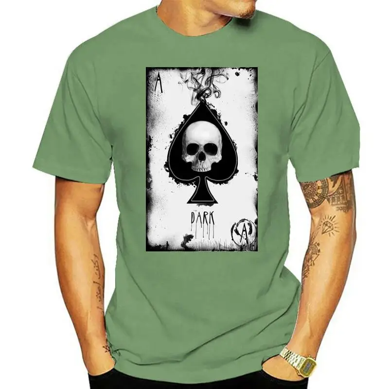 

Футболка с рисунком черепа Ace Of Spades, футболка с рисунком в стиле панк и металла, Байкерская Готическая футболка с рисунком на заказ