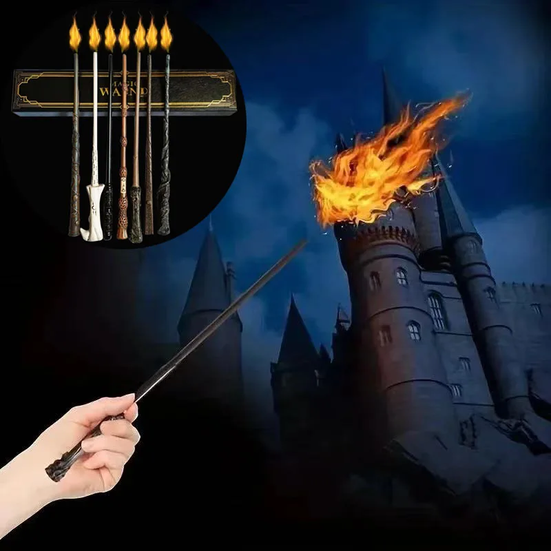 마법사 마술 지팡이, 불 뿜는 지팡이, 파이어 볼 슈팅, 롤 플레잉 소품, 전자 지팡이 장난감, 홈 데코 선물 Digital