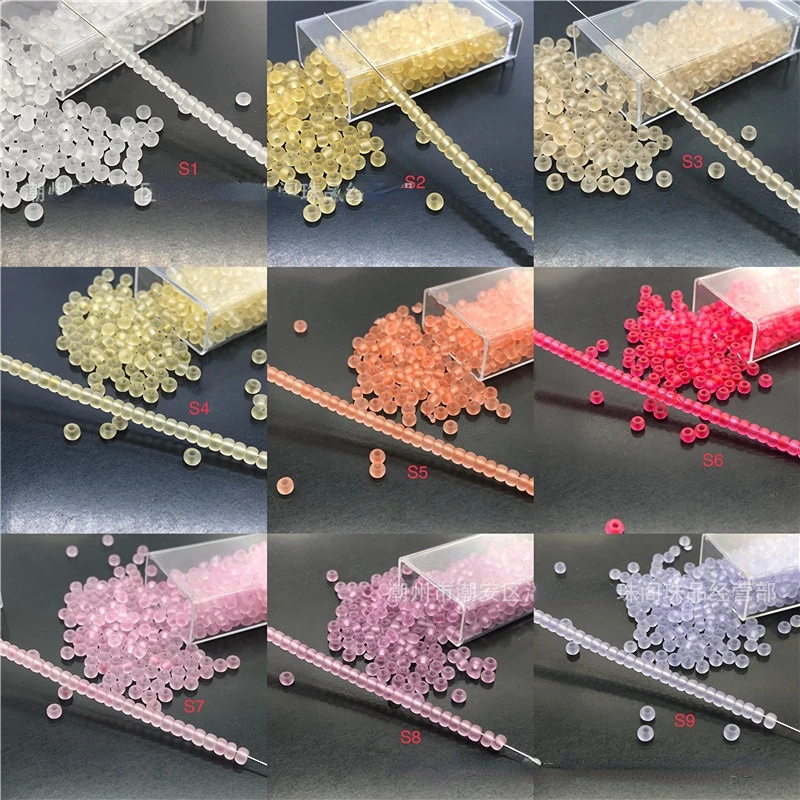 

3mm high quality frosted transparent ice rice beads manual DIY bracelet necklace accessories material wear beads wholesale