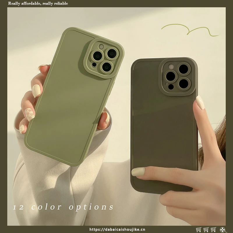 

New Simple Solid ColorFor iphone13pro maxApple12Phone Case11Nichex/xrWomen's8plus