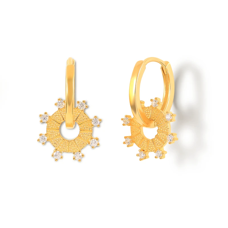 

Женские серьги-кольца CANNER из стерлингового серебра 925 пробы с геометрическим дизайном