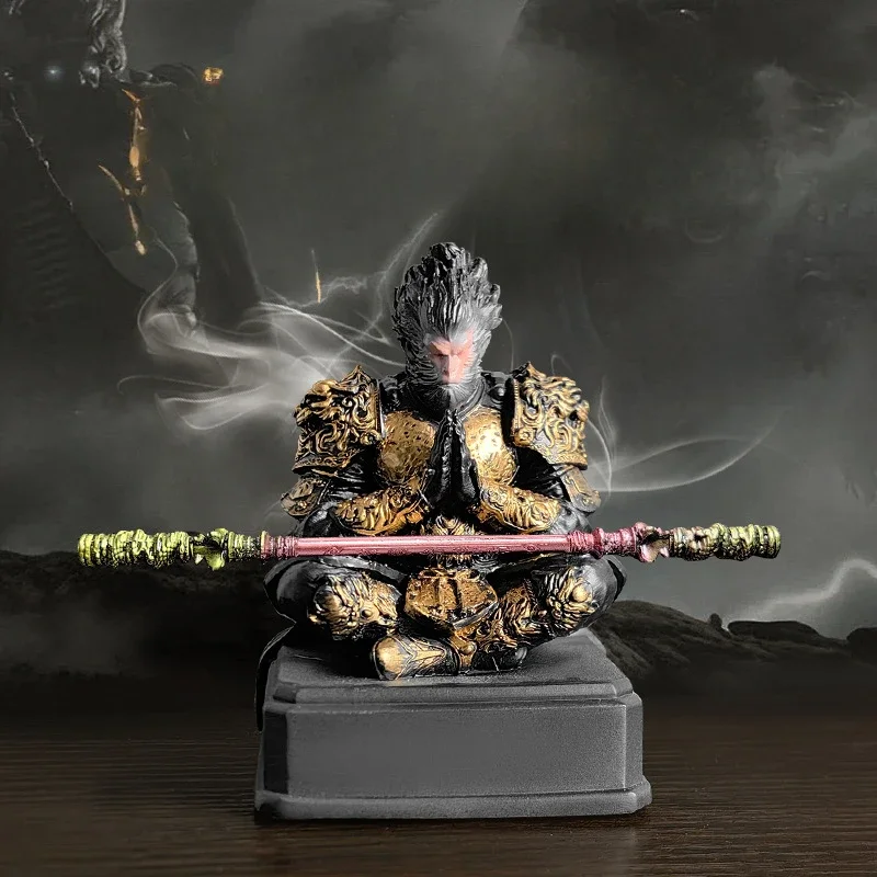 Фото Черный миф Wukong Monkey King Destiny Man, декоративный орнамент из смолы, игровая периферийная фигурка, модель №1