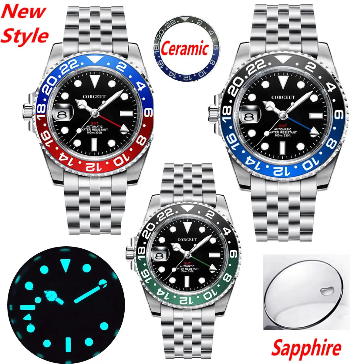 Часы мужские механические из нержавеющей стали 10 бар |