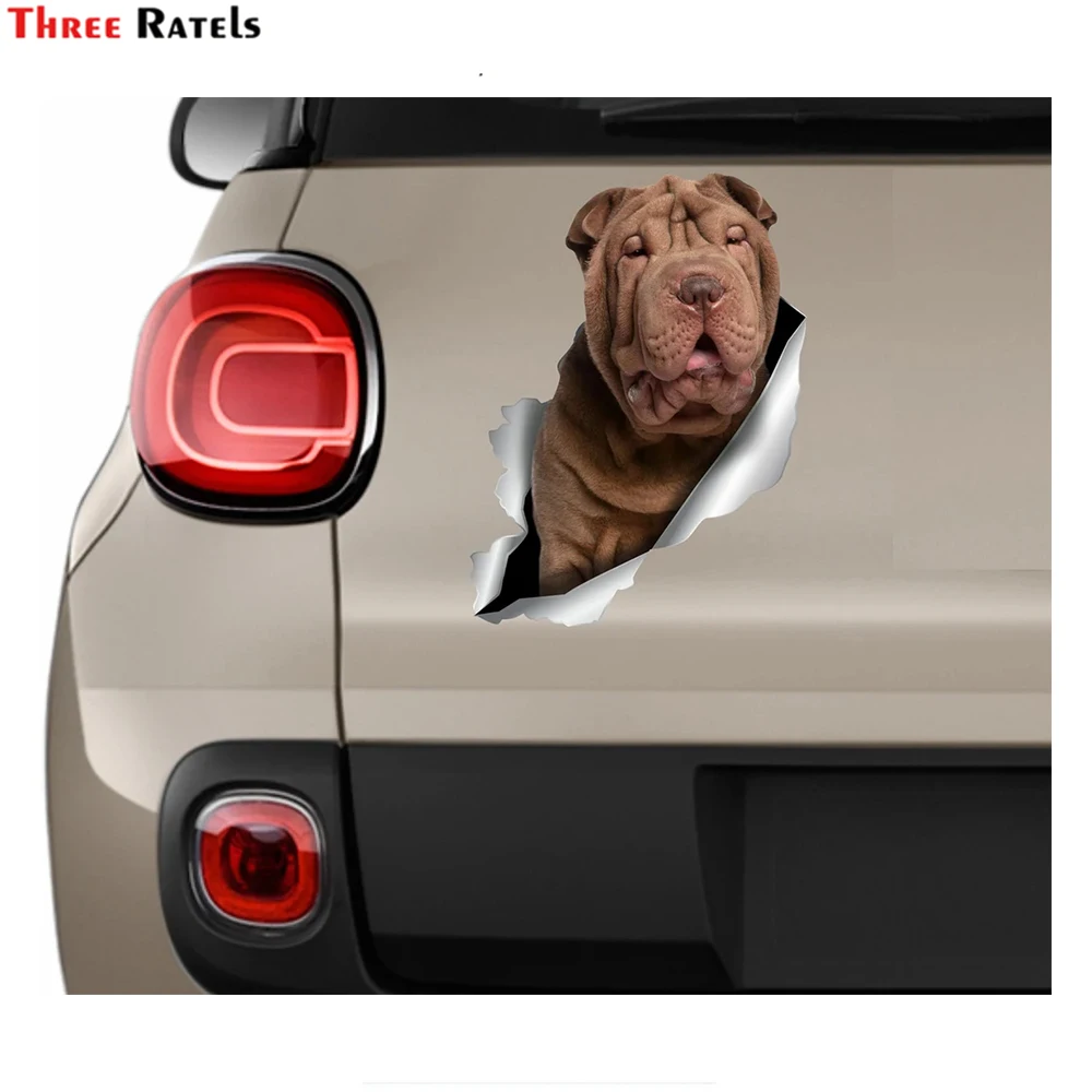 Фото Наклейки Three Ratels i643 Shar Pei, наклейки и наклейки для собак, аксессуары для Audi A3, BMW Serie 1 №2