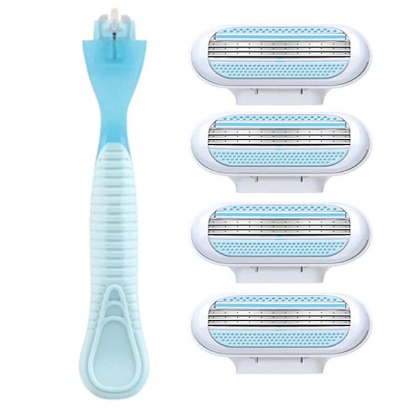 

Безопасная бритва с 3 лезвиями, Женская бритва, лезвие в форме лезвия Trimme Fusion, Сменная кассета Cuchillas Afeitar